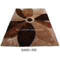 Poliester 1200D Silk Shaggy Carpet dengan Pola Cemerlang